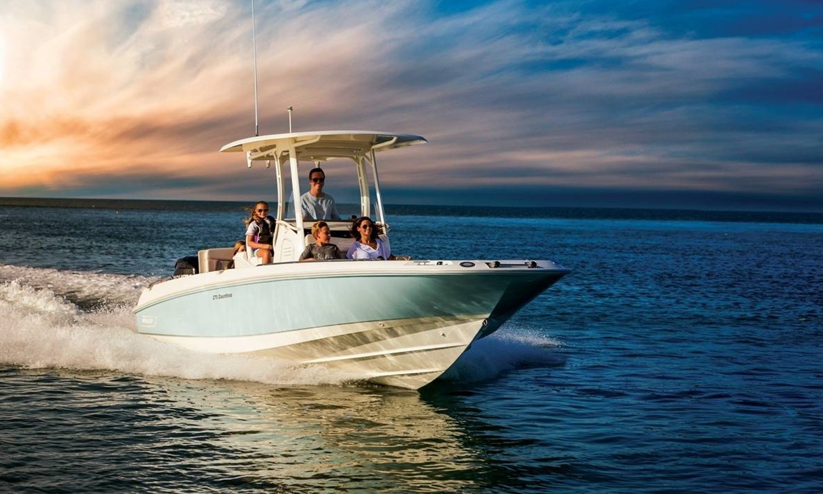 A Family On A Boston Whaler® Dauntless® Boat 
