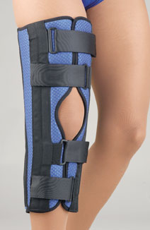 FLA orthopedics TriPanel Foam Knee brace on woman's leg
